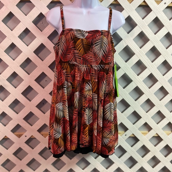 Fit 4 U Mesh Overlay Bandeau Romper With Built-in Shorts Spice Size 14 - Picture 2 of 9